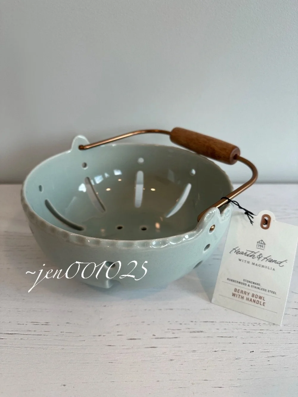 Stoneware Berry Bowl with Handle Peace Blue - Hearth & Hand Magnolia - Picture 5 of 8